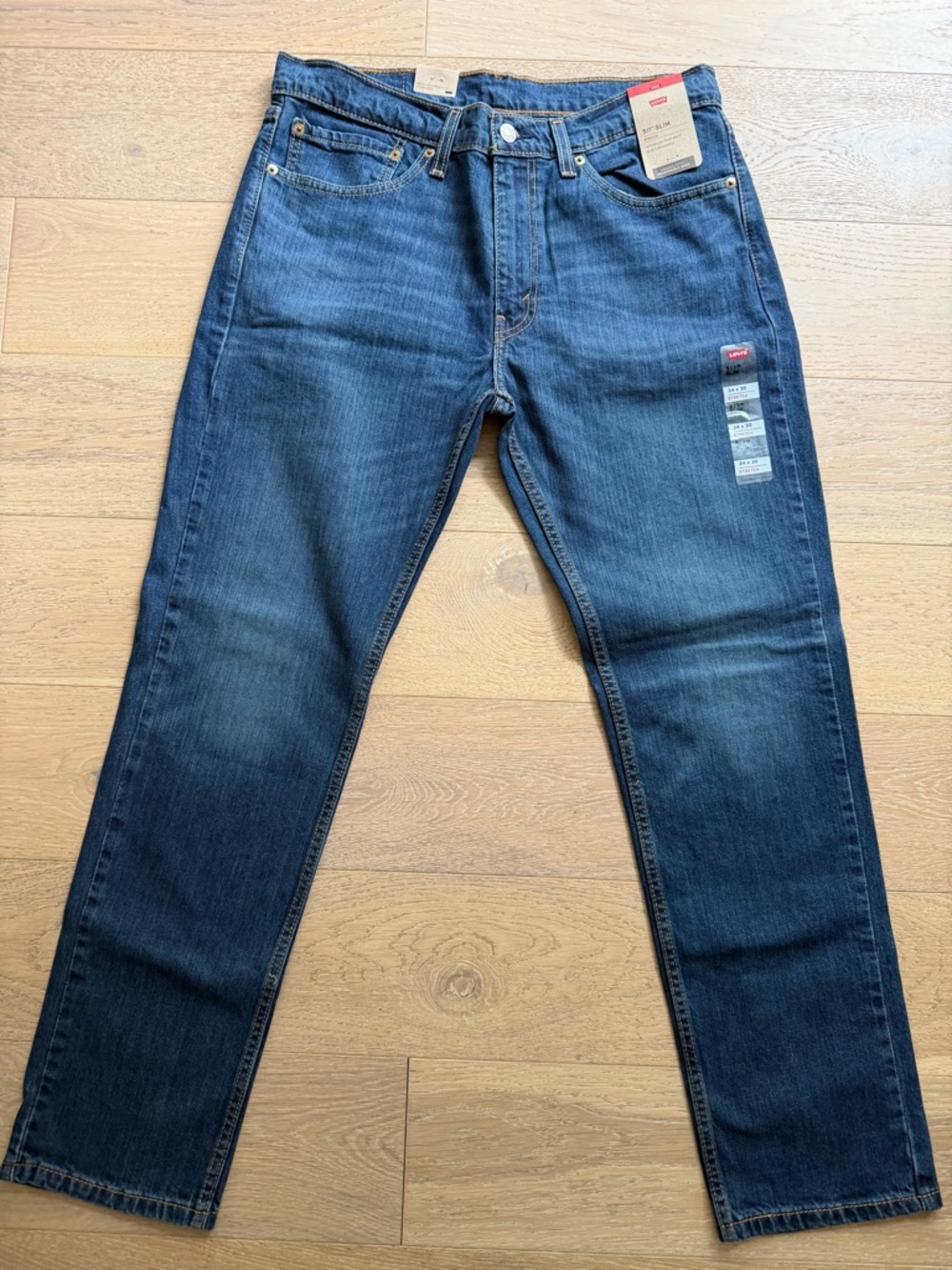 Levi’s 511 Slim Fit Jeans Men’s 34x30 Medium Wash Stretch Denim NWT